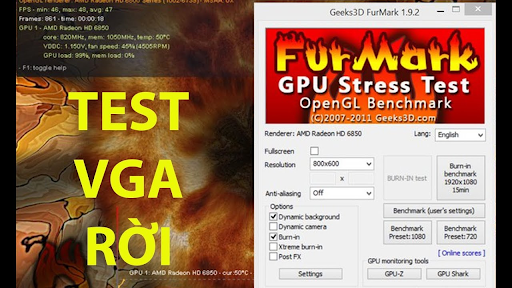 Download Furmark and how to use it to test GPU power Picture 12