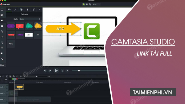 Picture 1 of Download link for Camtasia 9, with installation instructions.