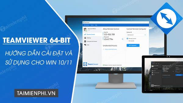Picture 1 of Download Teamviewer 64-bit for Windows 10 and 11 computers easily.