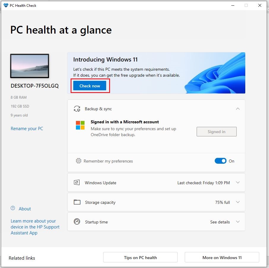 Download Windows PC Health Check and Detailed Installation Instructions Picture 4