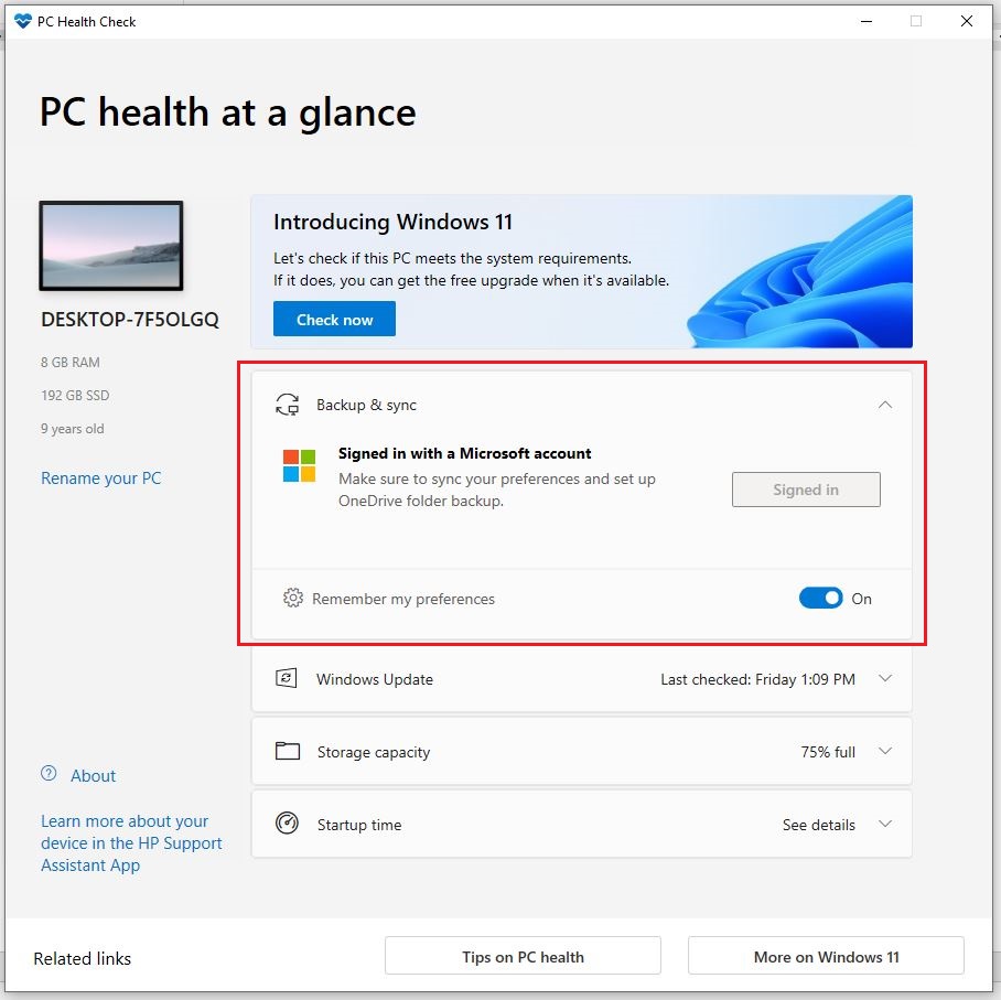 Download Windows PC Health Check and Detailed Installation Instructions Picture 7