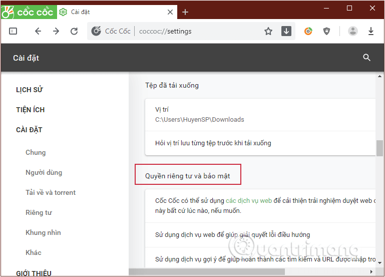 Picture 10 of Enable or disable JavaScript on Chrome, Cốc Cốc, Firefox, Edge, Opera, Safari, and Tor.