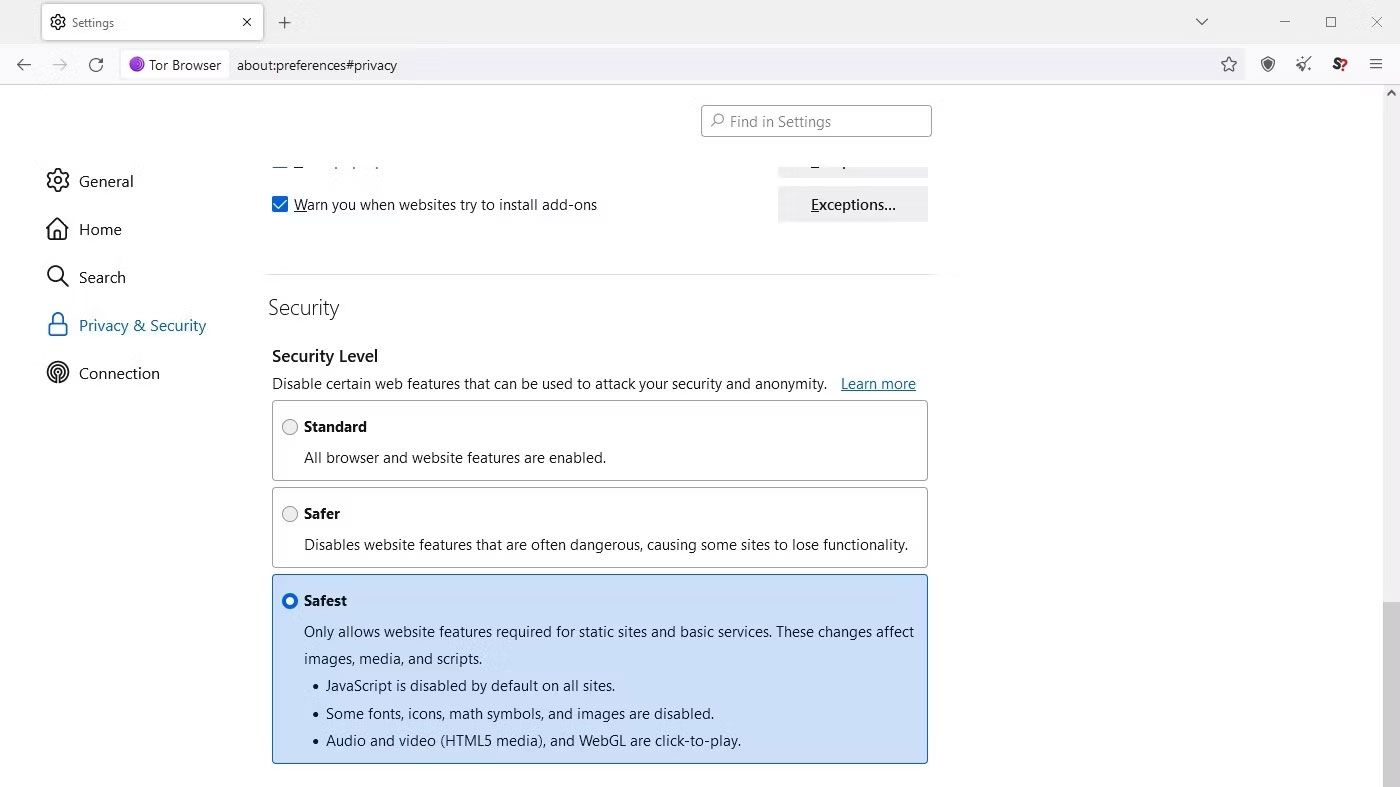 Picture 26 of Enable or disable JavaScript on Chrome, Cốc Cốc, Firefox, Edge, Opera, Safari, and Tor.
