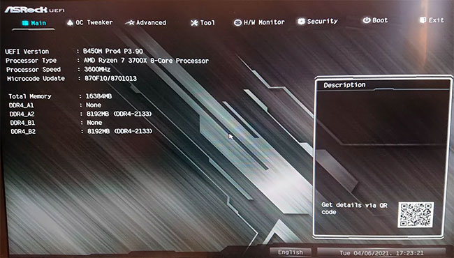 Enable XMP to optimize RAM speed Picture 2