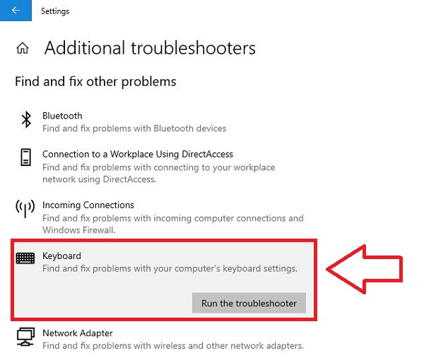 Error of not being able to press Enter, Space, Backspace keys - Quick fix Picture 7