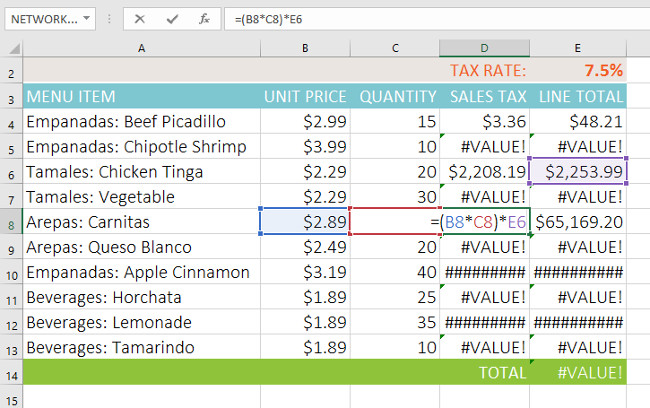 Excel 2016 - Lesson 15: Relative and absolute cell references Picture 14