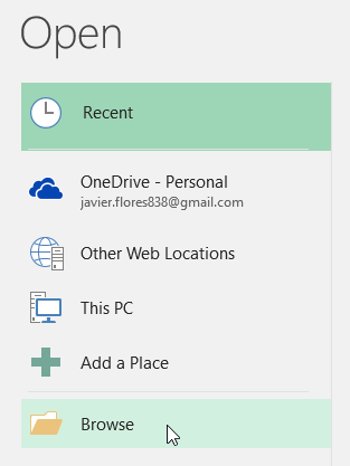 Excel 2016 - Lesson 3: How to create new and open existing spreadsheets Picture 5
