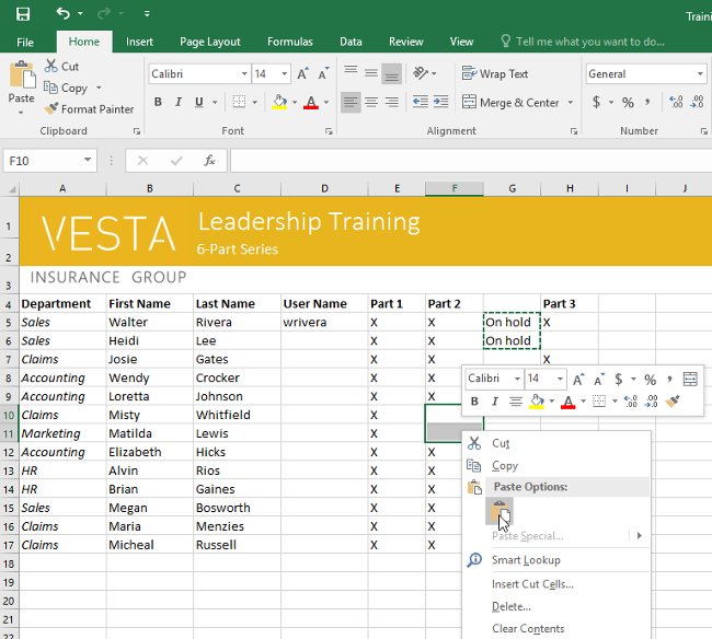Excel 2016 - Lesson 5: Basic concepts of cells and ranges Picture 26
