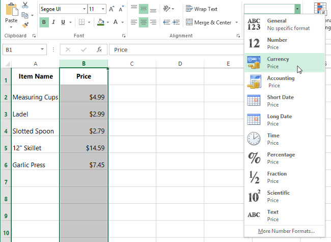 Excel 2016 - Lesson 8: How to format numbers in Excel (Number Formats) Picture 15