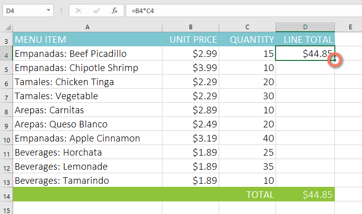 Picture 3 of Excel 2019 (Part 14): Relative and Absolute Cell References