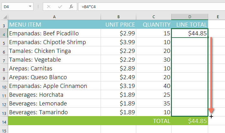Picture 4 of Excel 2019 (Part 14): Relative and Absolute Cell References