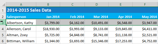 Picture 1 of Excel 2019 (Part 17): Fixing Rows/Columns and Viewing Options