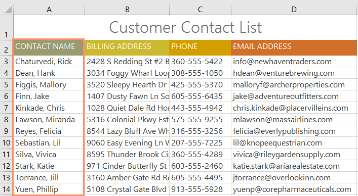 Picture 1 of Excel 2019 (Part 18): Sorting Data
