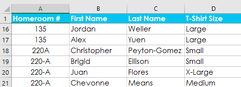 Picture 11 of Excel 2019 (Part 18): Sorting Data