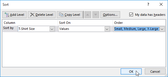Picture 17 of Excel 2019 (Part 18): Sorting Data