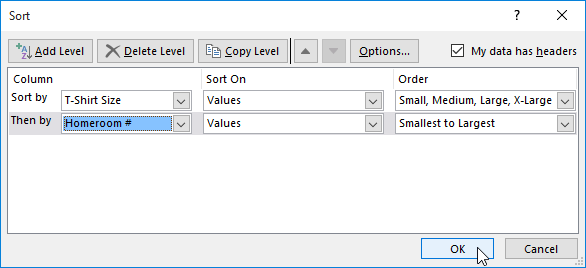 Picture 22 of Excel 2019 (Part 18): Sorting Data