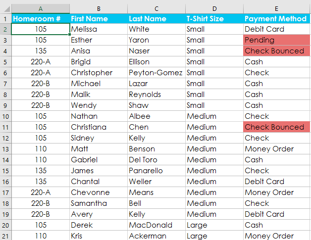 Picture 23 of Excel 2019 (Part 18): Sorting Data