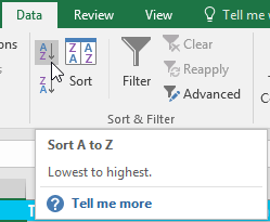 Picture 4 of Excel 2019 (Part 18): Sorting Data