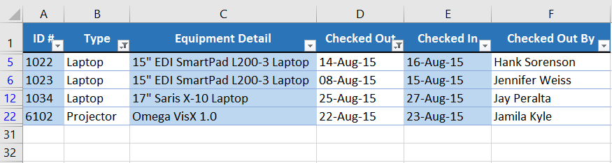 Picture 10 of Excel 2019 (Part 19): Filtering Data