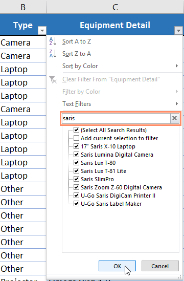 Picture 16 of Excel 2019 (Part 19): Filtering Data