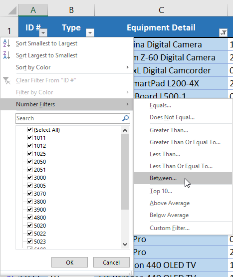 Picture 23 of Excel 2019 (Part 19): Filtering Data