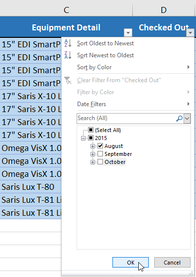 Picture 9 of Excel 2019 (Part 19): Filtering Data