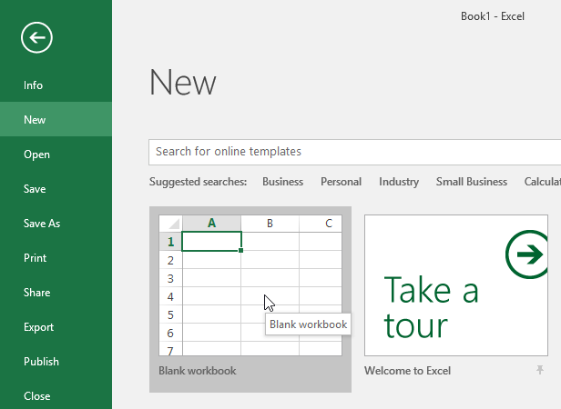 Picture 2 of Excel 2019 (Part 2): Creating and Opening Workbooks