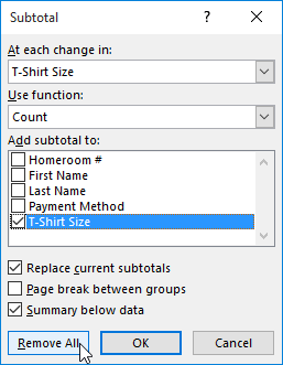Picture 17 of Excel 2019 (Part 20): Grouping and Subsummary