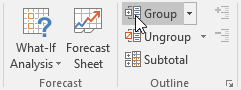 Picture 2 of Excel 2019 (Part 20): Grouping and Subsummary