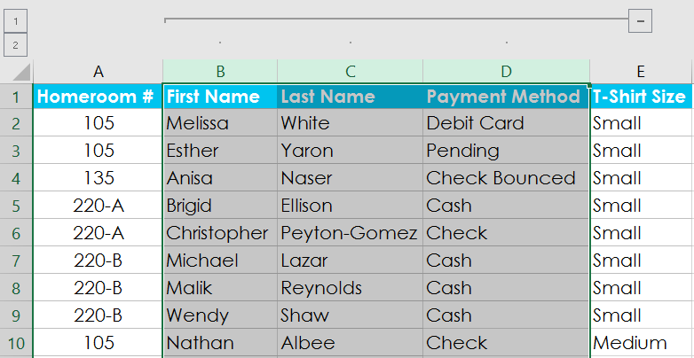 Picture 3 of Excel 2019 (Part 20): Grouping and Subsummary