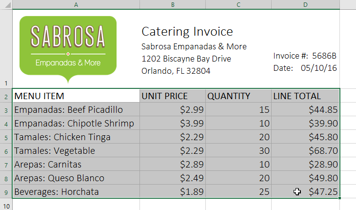 Picture 1 of Excel 2019 (Part 21): Tables
