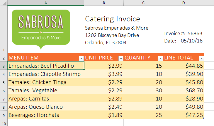 Picture 11 of Excel 2019 (Part 21): Tables
