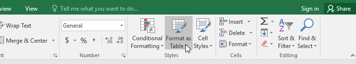 Picture 2 of Excel 2019 (Part 21): Tables