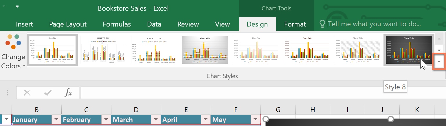 Picture 10 of Excel 2019 (Part 22): Charts