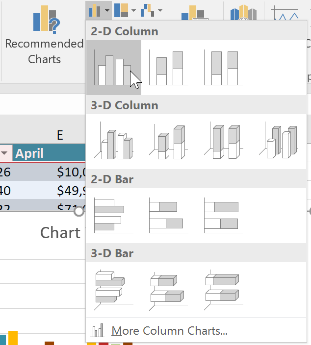 Picture 4 of Excel 2019 (Part 22): Charts
