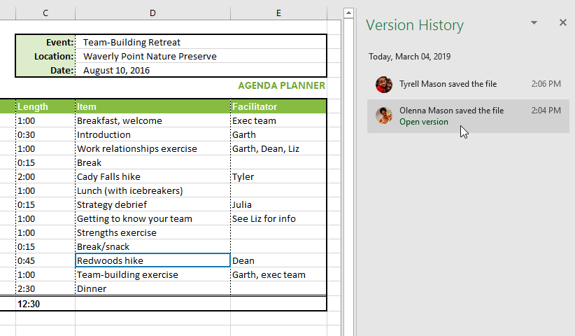 Picture 21 of Excel 2019 (Part 24): Comments and Co-authors