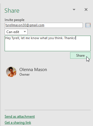 Picture 5 of Excel 2019 (Part 24): Comments and Co-authors