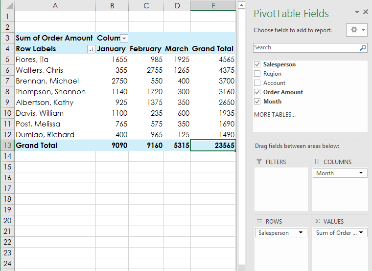 Picture 13 of Excel 2019 (Part 26): Introducing PivotTables