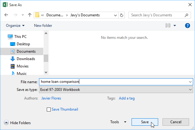 Picture 15 of Excel 2019 (Part 3): Saving and Sharing Workbooks