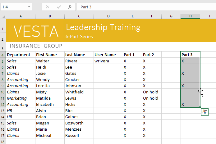 Picture 28 of Excel 2019 (Part 4): Cell Basics
