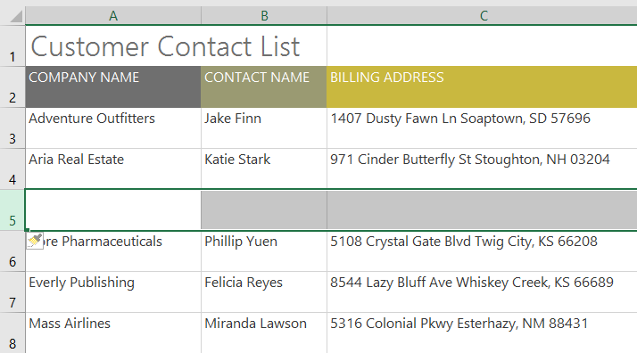Picture 14 of Excel 2019 (Part 5): Modifying Columns, Rows, and Cells
