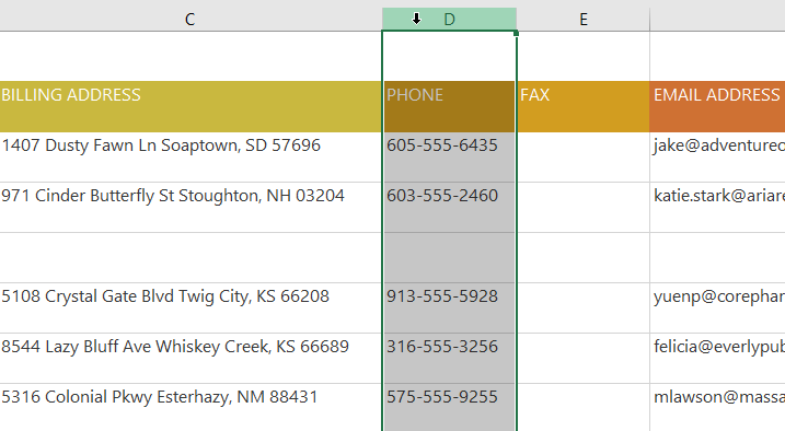 Picture 23 of Excel 2019 (Part 5): Modifying Columns, Rows, and Cells