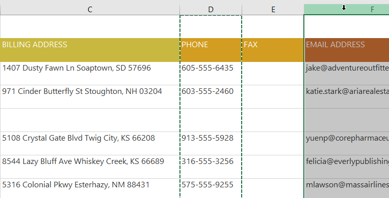 Picture 25 of Excel 2019 (Part 5): Modifying Columns, Rows, and Cells