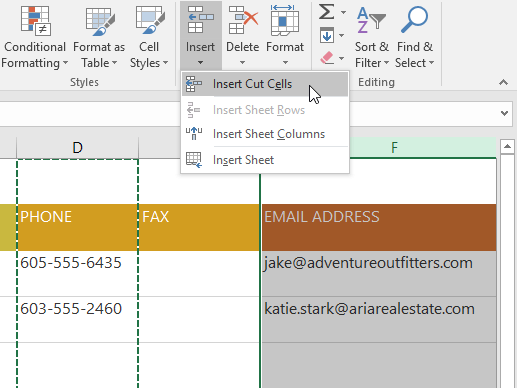 Picture 26 of Excel 2019 (Part 5): Modifying Columns, Rows, and Cells