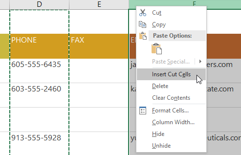 Picture 28 of Excel 2019 (Part 5): Modifying Columns, Rows, and Cells