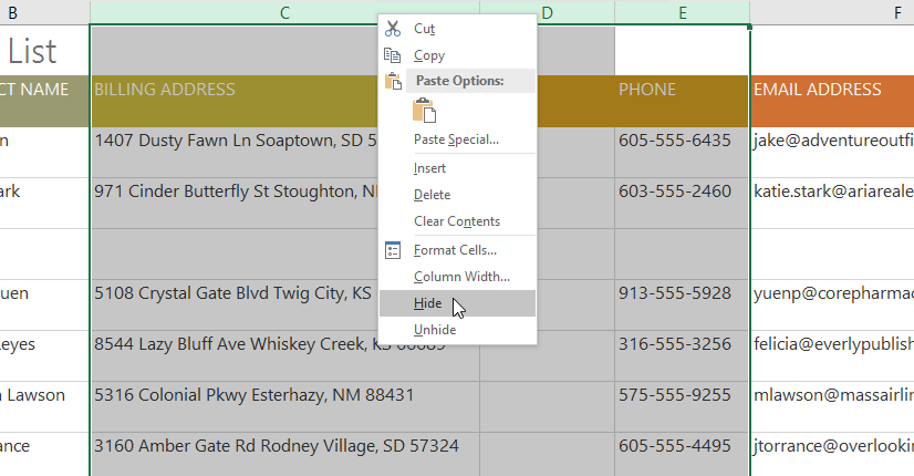 Picture 29 of Excel 2019 (Part 5): Modifying Columns, Rows, and Cells