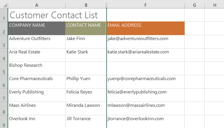 Picture 30 of Excel 2019 (Part 5): Modifying Columns, Rows, and Cells