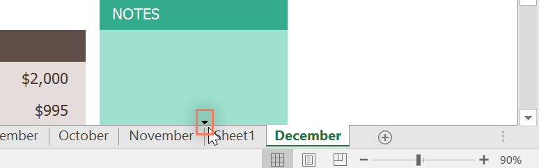 Picture 8 of Excel 2019 (Part 8): Working with Multiple Worksheets