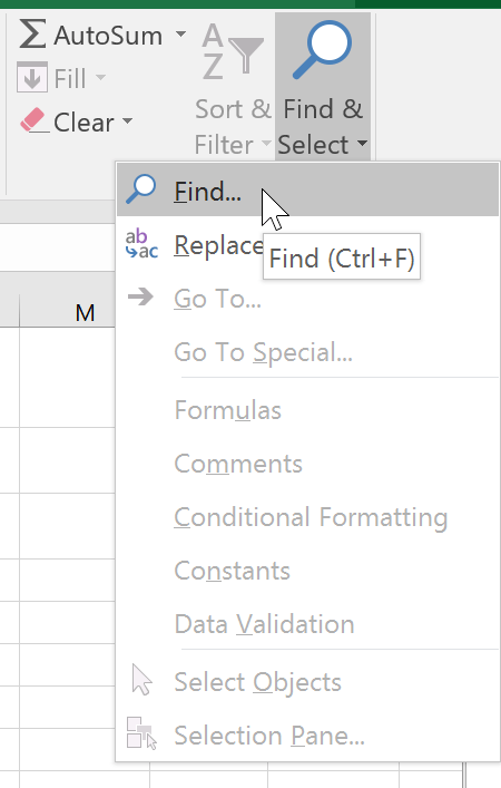 Picture 1 of Excel 2019 (Part 9): The Find & Replace Feature