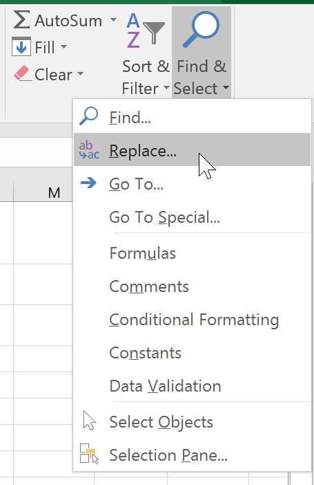 Picture 6 of Excel 2019 (Part 9): The Find & Replace Feature